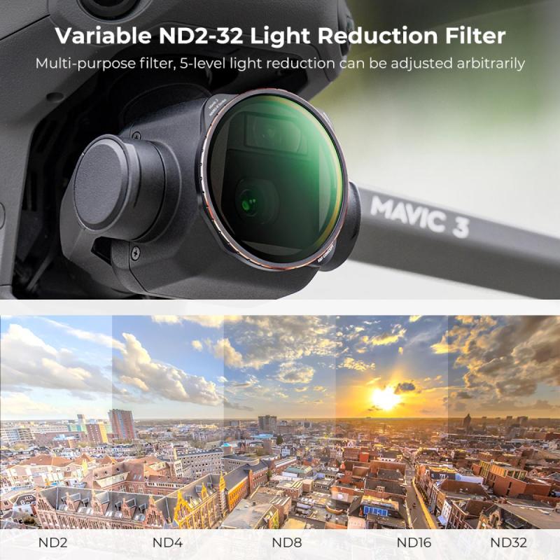 Filtr szary regulowany do drona DJI Mavic 3 / Mavic 3 Cine (VND2-5stop) K&F Concept