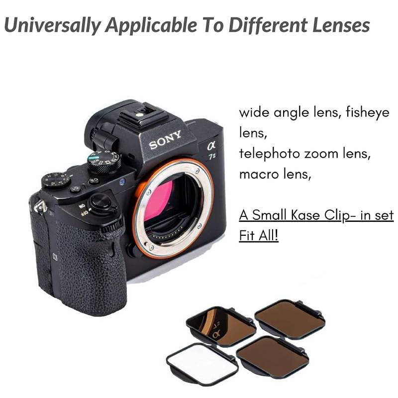  Zestaw filtrów Kase Clip-In (UV+ND8/64/1000) przed matrycę do aparatu Full Frame Sony A7/A9/A1/FX3